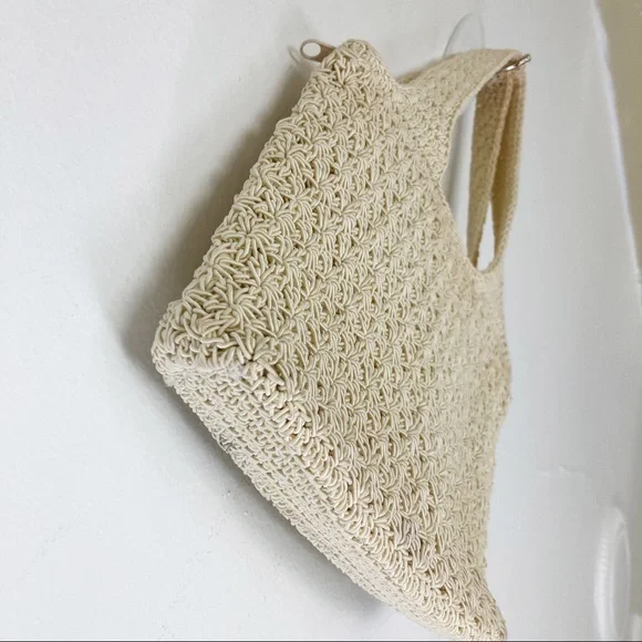 Vintage Cream Crochet Mini Bag - Picture 11 of 12